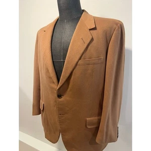 Vintage Oxxford Clothes Cashmere 2 Button Blazer Brown Size 43 JP - Picture 1 of 12