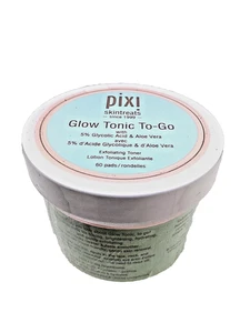Pixi ~ Skintreats ~ Glow Tonic To-Go Exfoliating Toner w/ Aloe Vera ~ 60 Pads - Picture 1 of 5
