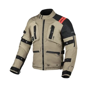 GIACCA MOTO MACNA HIGERA MARRONE/NERO TOURING URBAN IMPERMEABILE NIGHT EYE - Imagen 1 de 8