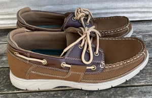 Thom McAn Herren Halbschuhe Schoner 10M Bicolor Braun Ultra Flex Atmungsaktiv - Bild 1 von 14