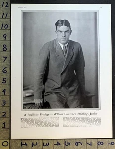 1926 WILLIAM LAWRENCE STRIBLING JR BOXER PUGILIST PHOTO INSERT PRINT FC9410 - Picture 1 of 1