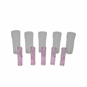 πΈ 5 Round Pink Glass Filter Tips | 8mm x 30mm π | Reusable & Stylish - Picture 1 of 2