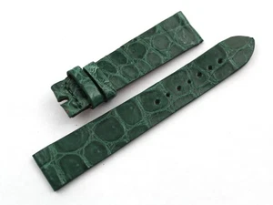 Cinturino Vero Cocco Verde Scuro 18/16mm Accessori Orologi Lusso Made Italy New - Imagen 1 de 4