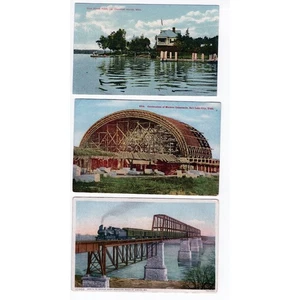 Postcards Michigan Utah Missouri vintage multicolor Unused lot of 3  - Picture 1 of 2