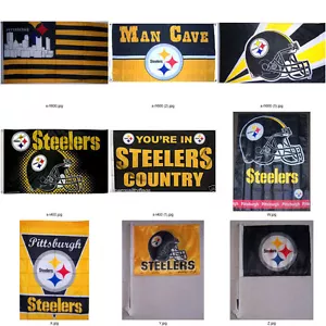 Pittsburgh Steelers 3x5 flag or car flag #1 Quality Genuine NFL Licensed - Picture 1 of 13