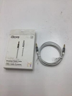 iStore ACC100009CAI Aluminum 1.5m 3.5mm 5ft AUX Premium Audio Cable - image 1 of 4