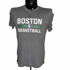 BOSTON CELTICS T-Shirt Mens Medium Slim Fit Gray Clima Cool Workout Wicking NBA