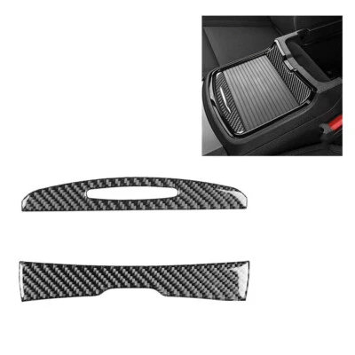 Reposabrazos de fibra de carbono portavasos panel cubierta embellecedor para Dodge Charger 2015-2020 Foto 1 de 4