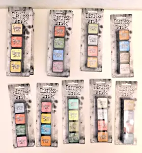 Ranger Tim Holtz Mini Distress Ink Pads (4 Pack) 1" Choice Of Set - Picture 1 of 10
