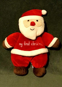 CARTERS CHILD OF MINE rattle PLUSH SANTA CLAUS MY FIRST CHRISTMAS BABY TOY LOVEY - Picture 1 of 5