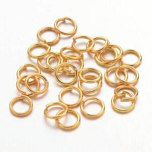 300 x GOLD PLATED Iron STRONG 5mm Split Jump Rings Craft Jewellery Making