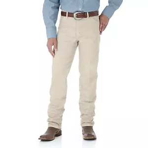 Pantalones de mezclilla bronceados Wrangler® Cowboy Cut® ajuste original 13MWZTN - Imagen 1 de 3