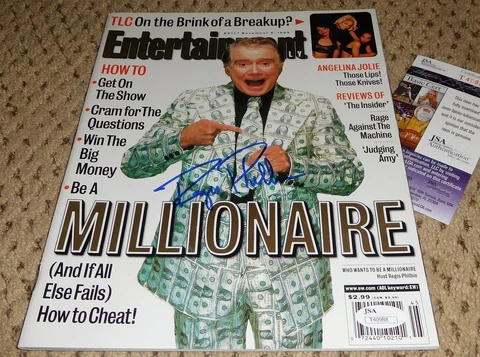 REGIS PHILBIN SIGNED ENTERTAINMENT WEEKLY MAGAZINE JSA AUTOGRAPH MILLIONAIRE Cover