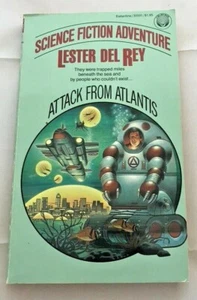 Attack From Atlantis Lester Del Rey 1982 Vintage Science Fiction paperback - Picture 1 of 3