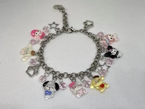 ~Hello Kitty~😺& Friends Charm Bracelet~ Anime Sanrio~Single Chain! 🌈You Pick!! - Picture 1 of 7