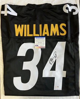 Camiseta DeAngelo Williams rara firmada a mano de los Pittsburgh Steelers certificado de autenticidad PSA Foto 1 de 4