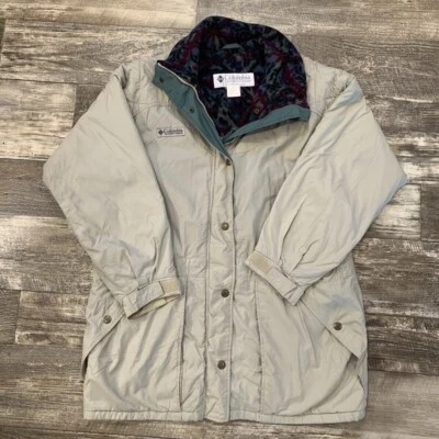 Chaqueta Parka Columbia Para Mujer Vintage Años 90’s Tostada Forro Sinchilla Multicolor M Foto 1 de 4