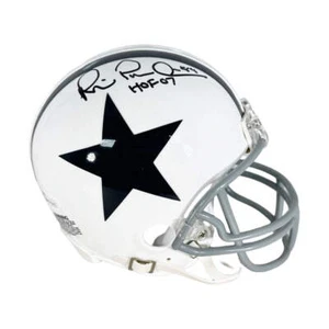 Michael Irvin Signed HOF 07 Inscription Dallas Cowboys Throwback 60-63 Mini Foot - Picture 1 of 3