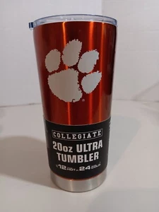 Clemson Tigers NCAA 20 oz Bicchiere da viaggio collegiale ultra NUOVO - Foto 1 di 6
