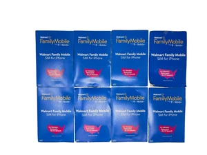 Walmart 091823 FamilyMobile Walmart Family Movile SIM do iPhone'a 8-pak NOWY - Zdjęcie 1 z 3