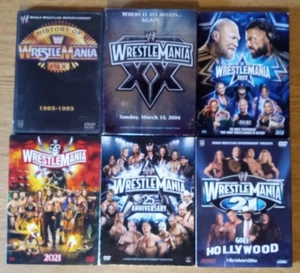 WWE WrestleMania DVD Lot of 6 16 discs - Picture 1 of 11