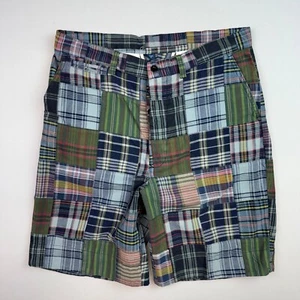 Polo Ralph Lauren kariert Patchwork Shorts Herren 32/10 Baumwolle Knopfleiste Freizeit - Bild 1 von 8