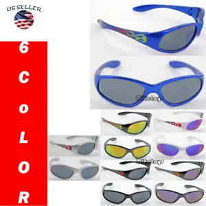 Niños Niños Gafas de sol deportivas con estilo Béisbol Running Ciclismo Envoltura deportiva F049K - Imagen 1 de 7