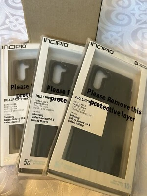 Лот из 3 Incipio DualPro чистый чехол Samsung Galaxy Note10 и 5 g черный новый в коробке - Изображение 1 из 4