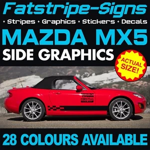 to fit MAZDA MX5 GRAPHICS DECALS STICKERS STRIPES CAR VINYL EUNOS ROADSTER MX-5 - Picture 1 of 2