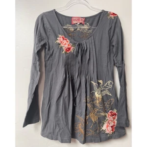 Camicia Johnny Was JWLA donna S blusa multicolore floreale manica lunga ricamata - Foto 1 di 7