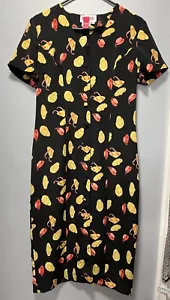 Maggy London schwarzes Button-Down-Etuikleid mit Hutmuster Damengröße 6 - Bild 1 von 4