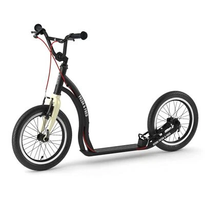 Yedoo Frida & Fred Alu Tretroller 16" Black-cream - Bild 1 von 4