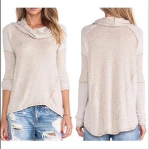 Free People Cowl Neck High/Low Lightweight Sweater Size M - Picture 1 of 5