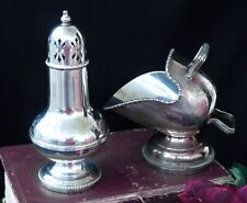 Silver plate Sugar Sifter & scuttle Basin Vintage