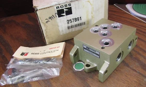 Ross Pneumatic 4 way Sub Base Valve Manifold Kit - New # 257B91 - Picture 1 of 7