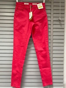 JOULES Pink Monroe Jeans UK 8 Super Skinny Raspberry Denim Stretch Trousers £59 - Picture 1 of 9