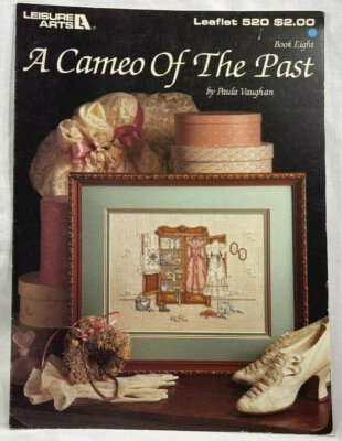 1987 Leisure Arts A Cameo of the Past 520 Counted Cross Stitch Pattern Vntg 8926 - Image 1 of 2