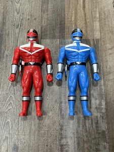 Vintage Power Rangers Walkie Talkies Red & Blue Rangers 2001 Untested - Picture 1 of 6