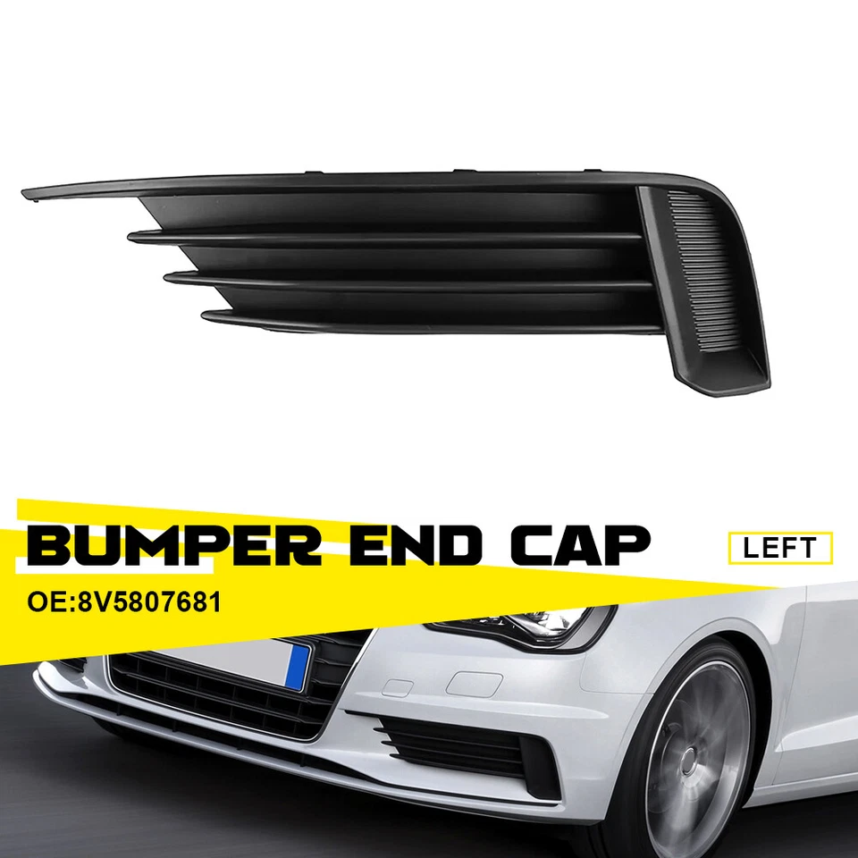 Left Side Front Bumper Fog Light Lamp Cover Grille Trim For AUDI S3 A3 2013-17 H - Image 1 of 4
