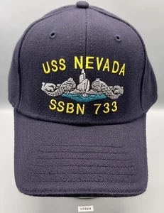 USS NEVADA SSBN 733 Mütze US Navy Ohio Class Submarine Blau Größe L/XL - Bild 1 von 7