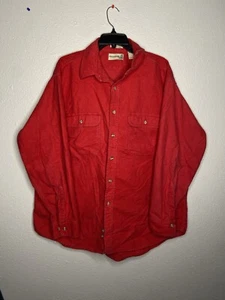 FieldMaster Red Buffalo Flannel Shirt Mens 2XL XXL 100% Cotton USA VTG Sears - Picture 1 of 3