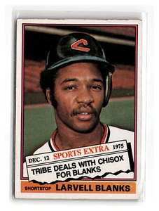 Larvell Blanks Baseball #127T 1976 Topps Cleveland Indians - Picture 1 of 2