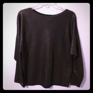 Neu Ralph Lauren Shinny Metallic Schwarz Top Gr. S - Bild 1 von 4