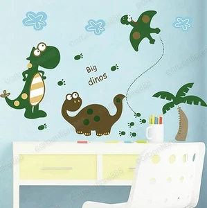 Big Dinos! Dinosaur Wall Stickers REMOVABLE Nursery Kids Boys Room Vinyl Decals - Picture 1 of 9