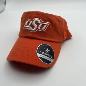 OSU Cowboys Oklahoma Top Of World Orange Baseball Hat Back To School OSFM - Picture 1 of 6