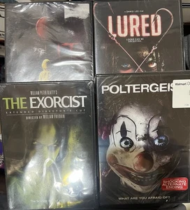 4 Videos Horror Favorites:  It, The Exorcist, Lured, Poltergeist. All Are Sealed - Foto 1 di 1