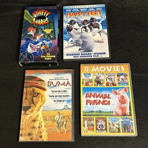 DVD Lot 4 Family Feature Happy Feet Duma Animal Friends 8Movies VHS Street Shark - Picture 1 of 10