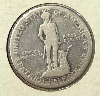 1925 50C Patriot Silver Half Dollar - Lexington Concord Sesquicentennial - Image 1 of 2