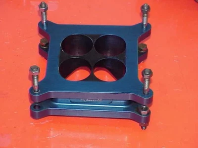 Allstar Angled Blue Aluminum Carburetor Spacer Holley 2.250" Tall 5° Taper 1.750 Foto 1 de 4