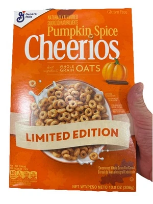 🎃Nuevo Limited Cheerios ESPECIA CALABAZA GRANO ENTERO AVENA DESAYUNO CEREAL 10,8 OZ🎃 Foto 1 de 2